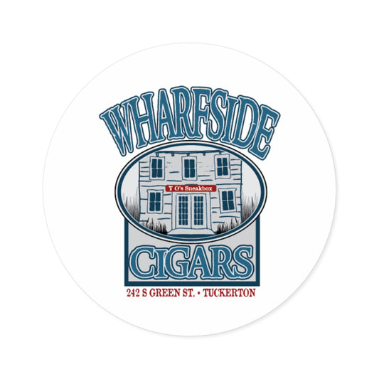 Wharfside Cigars Accessories | Round Sticker, Indoor\Outdoor - Sneakbox